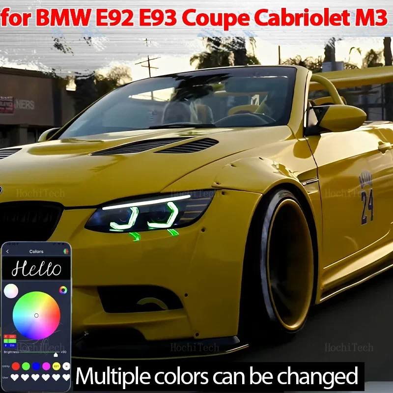 

multi-colored Ring Angel Eyes RGB M4 Style LED App control for BMW E92 E93 Coupe convertible Cabrio M3 2006-2013 325xi 330xi