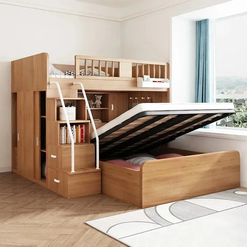 

Children's Staggered Upper And Bunk Beds Small Apartment Household Child And Mother D k Wardrobe
