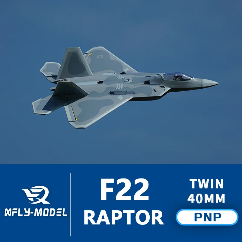 XFly Model F22 Raptor Twin 40mm EDF Jet RC Plane 4S Electric Model Aircraft PNP