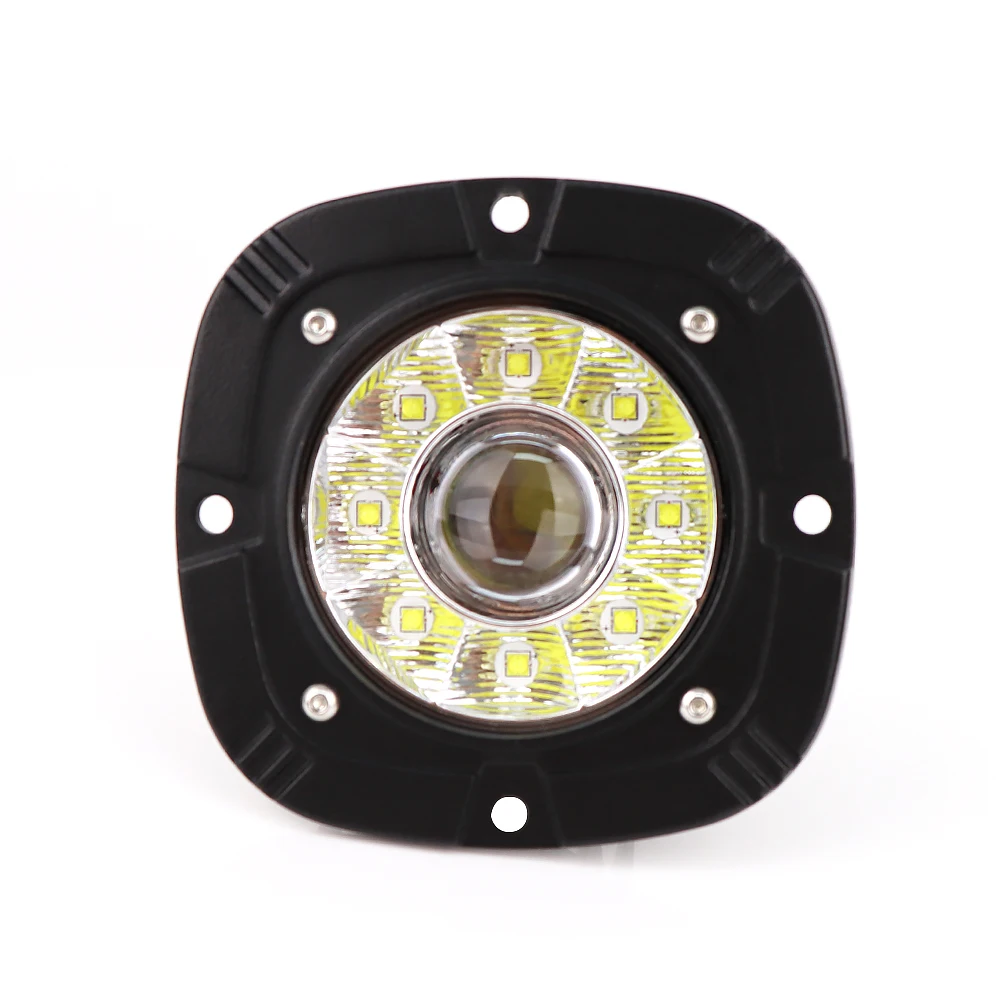 Led Pods Light 40W Flush Mount Fog Lamp 6000K Spot Beam LED Work Driving Light for Tractor Truck ATV UTV SUV White Color