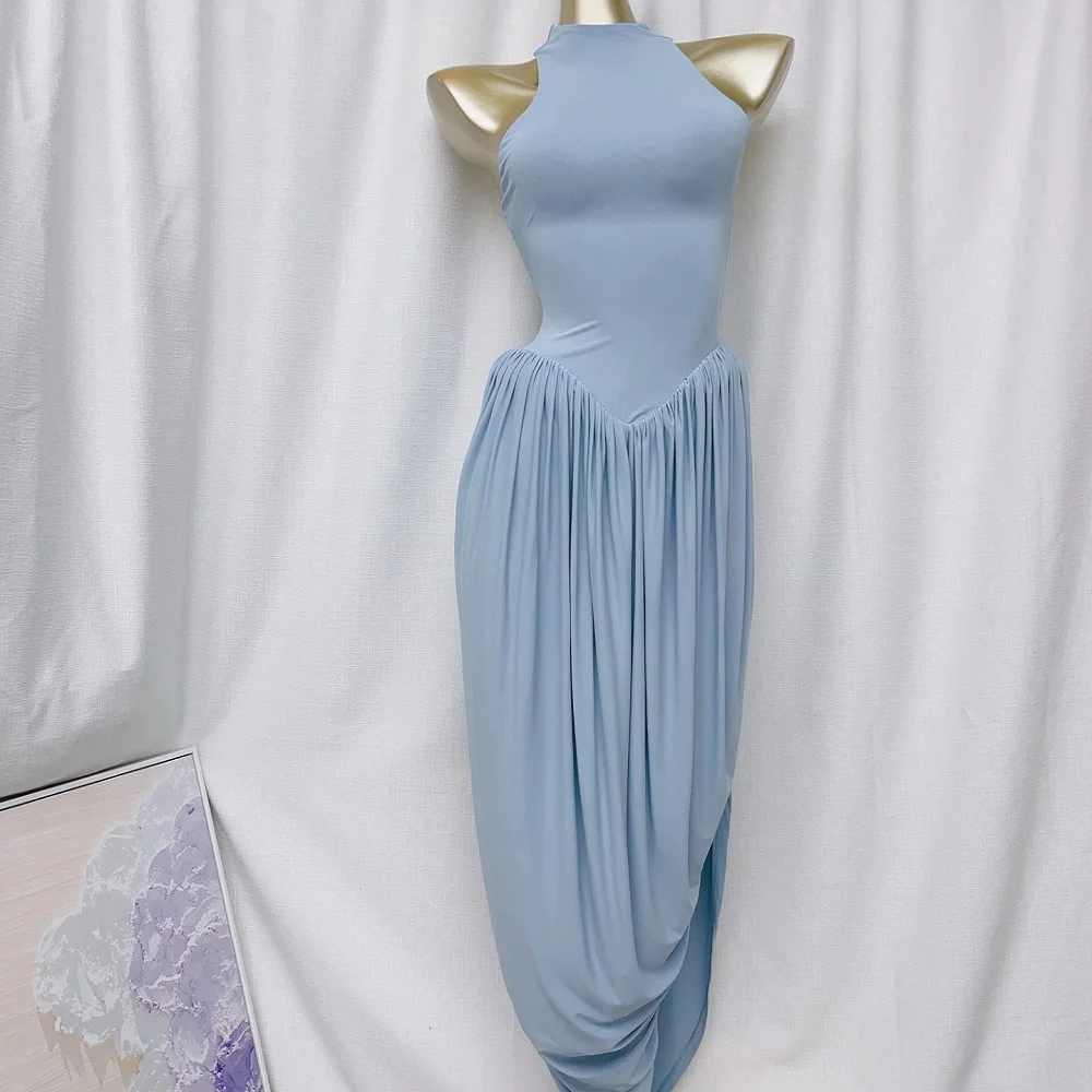 2025 verão feminino tanque vestido de malha estiramento espartilho sexy senhoras vestido tanque y2k nova moda alta qualidade saia plissada sutiã