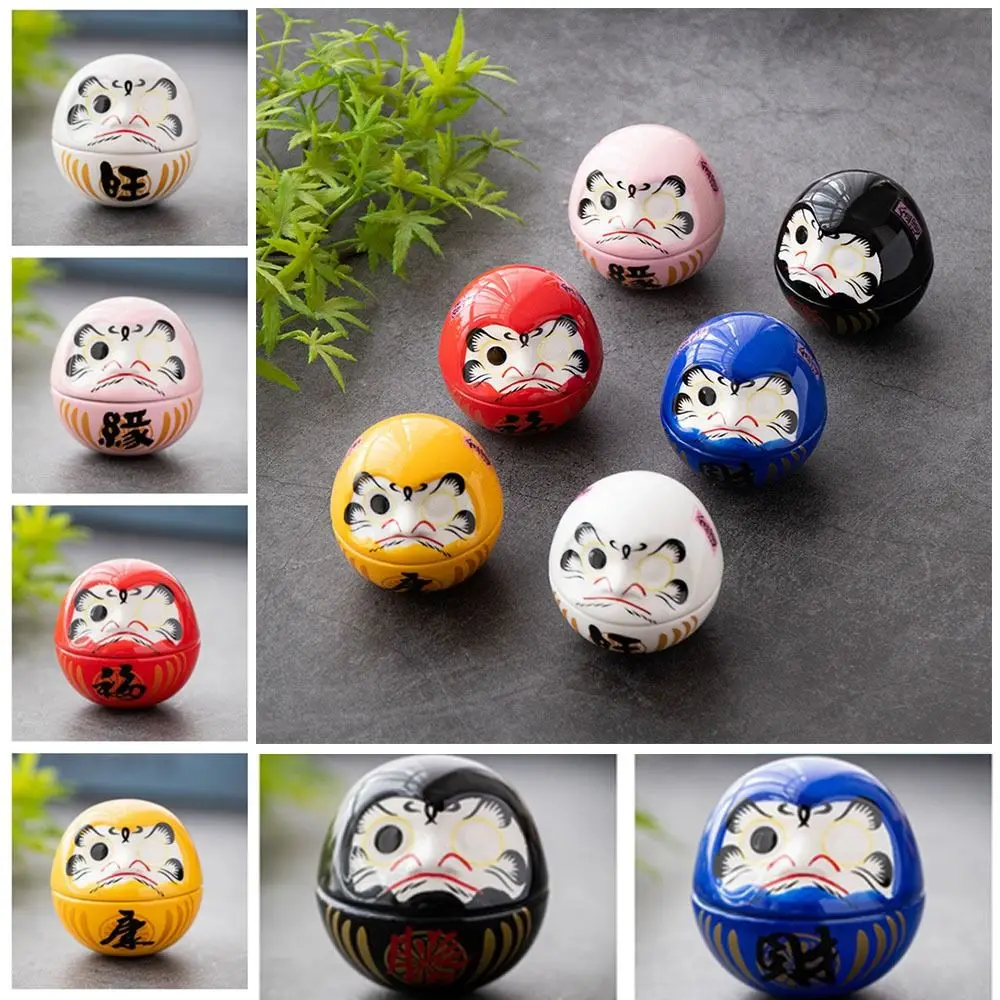 Ceramic Daruma Doll Creative Lucky Cat Cartoon Tumbler Lucky Cat Decoration Miniature Lucky Cat Ornament Restaurant