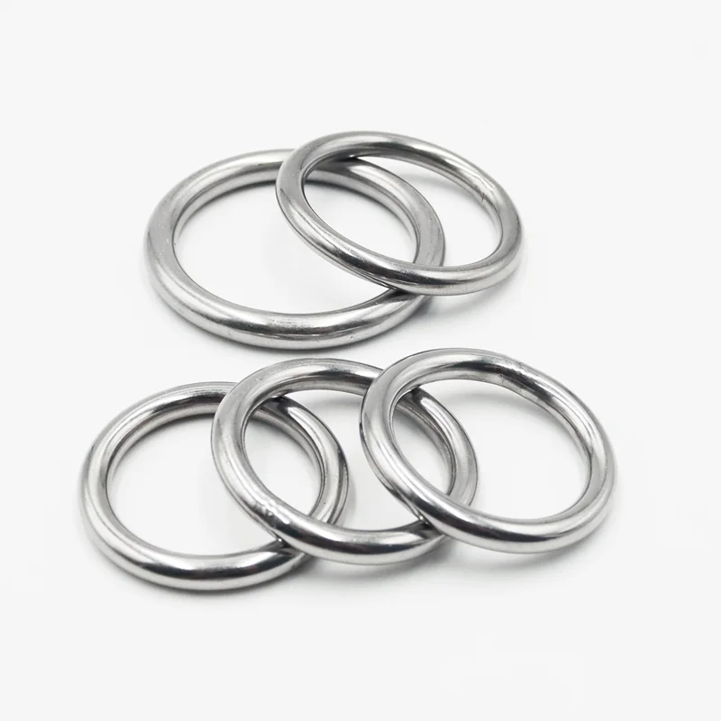 A2 304 Edelstahl Runde Ringe Glatter massiver O-Ring M3 M4 M5 M6 M8 für Rigging Marine Boot Hängematte Yoga Hängen Angeln ORing – Detail 3