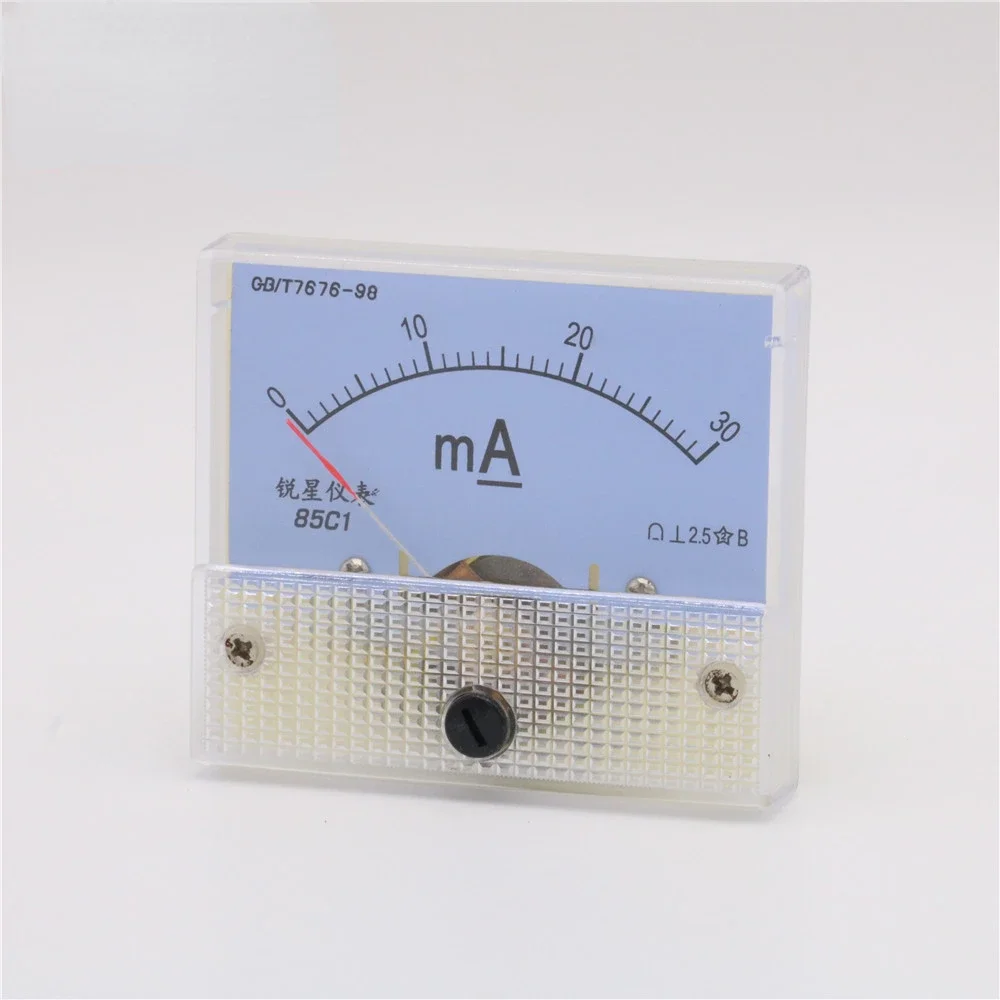 HAOJIAYI 30mA Ammeter Analog Amp Panel Meter Current HUA 85C1 DC 0-30mA for CO2 Laser Engraving Cutting Machine