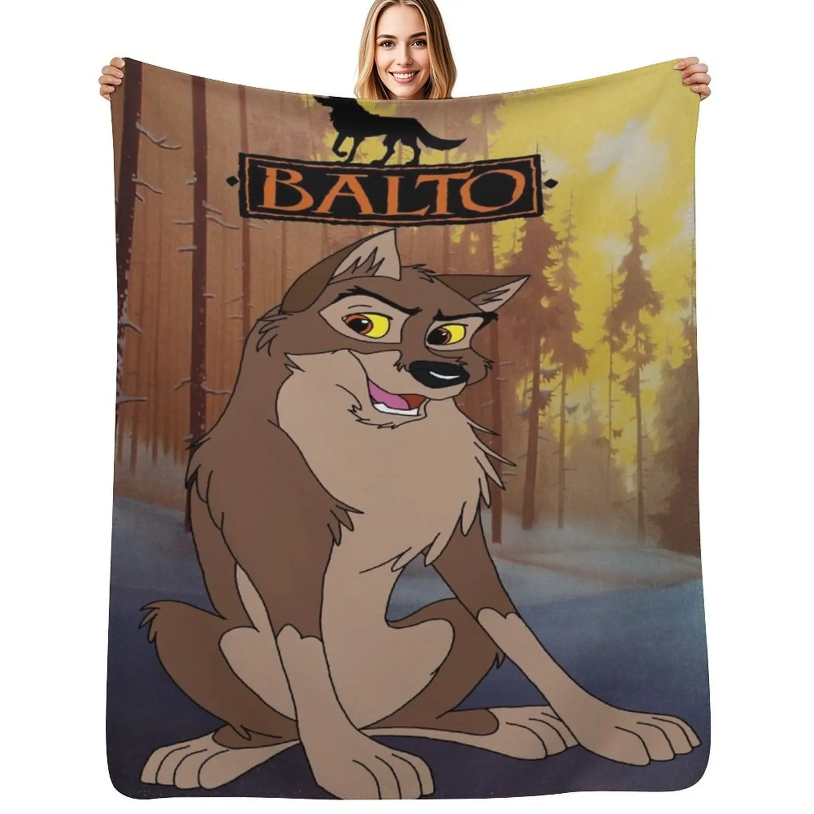 Balto In The Wilderness Throw Blanket Cozy Sofa Blanket for TV Watching Napping
