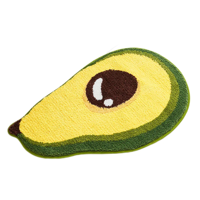 

Inyahome Avocado Bathroom Rugs Mats Water Absorbent Non-Slip Carpets Used in Bathroom Shower Room Soft Microfiber Floor Bath Mat