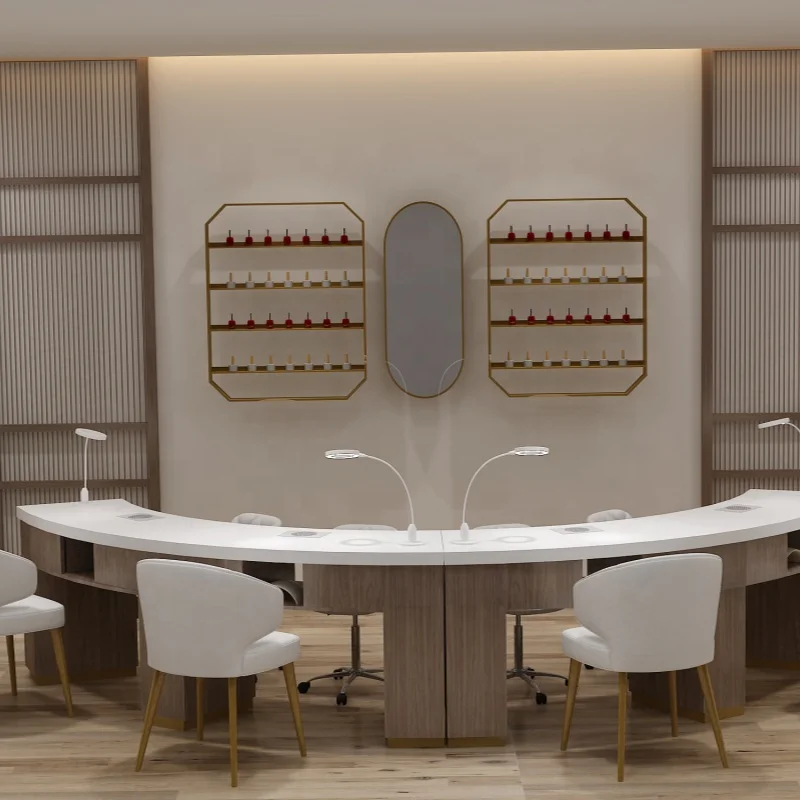 

Modern Design Nail Salon Furniture Set Manicure Table and Chair Economically Priced Furniture for Nail Salons