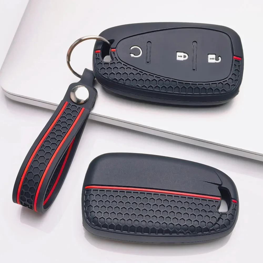 Key Fob Cover for Chevrolet 1500 Equinox Malibu XL Cruze Blazer Trax Camaro Volt Anti-Scratch Shockproof Soft Grip Easy Install view 5
