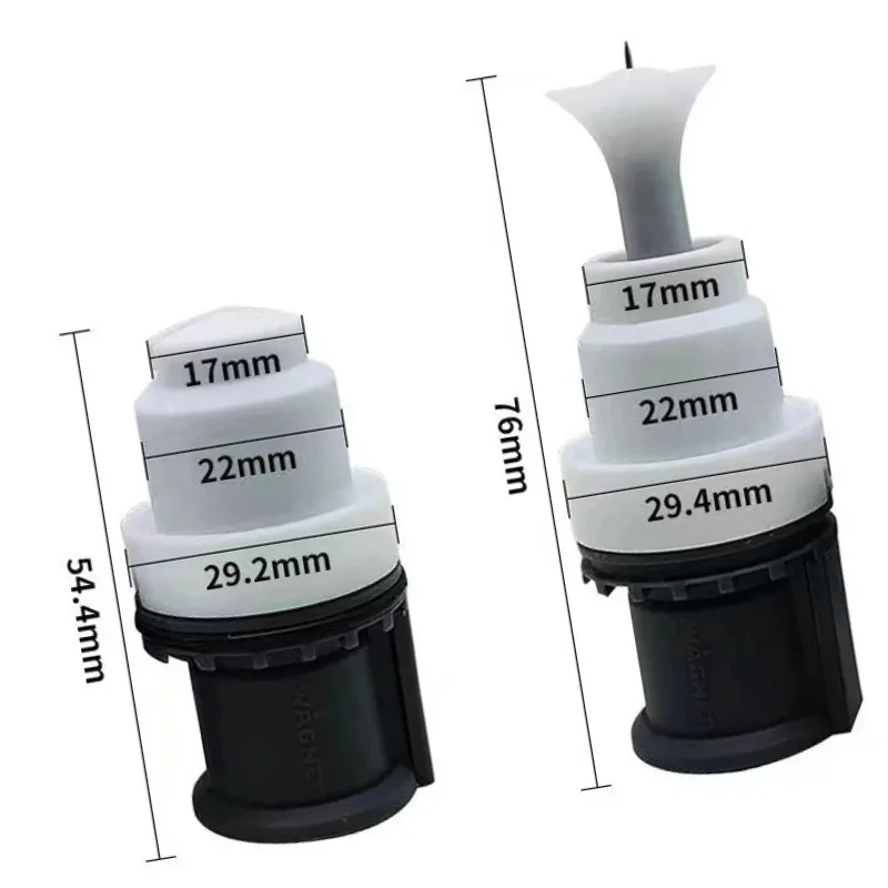 2 Pcs Electrostatic Powder Coating Flat and round nozzle for Wa9ner C4 spray gun