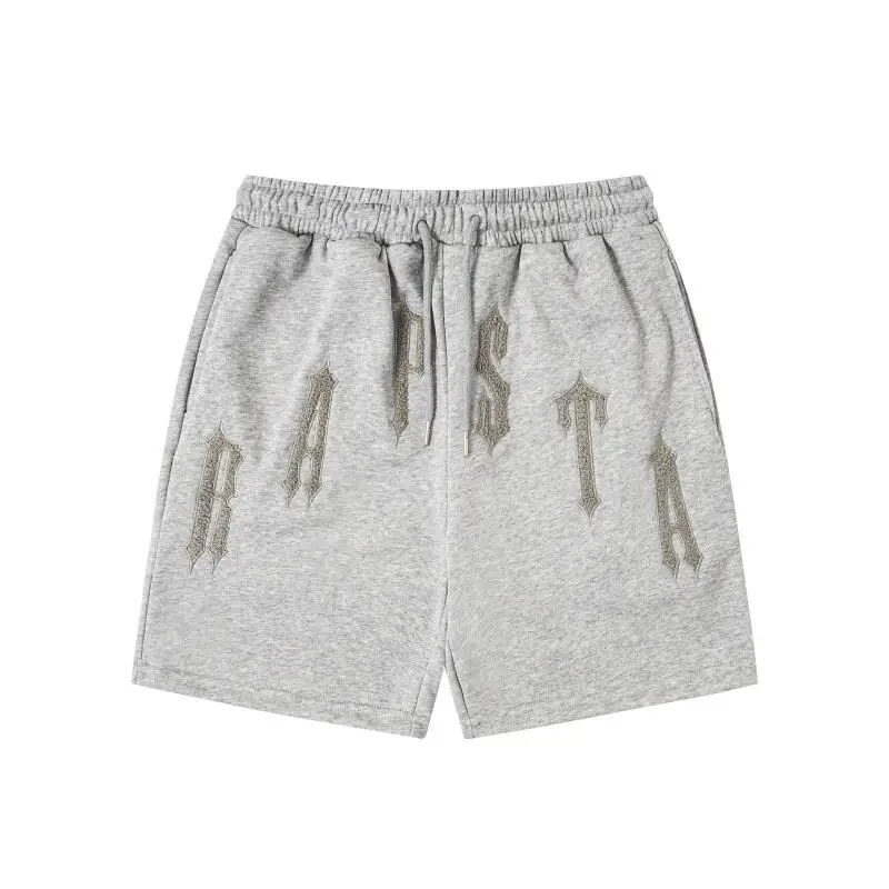 Amerikaanse High Street Retro Trend Casual Zomer Letterborduurwerk Rechte string Camouflage Vijfkwart orts