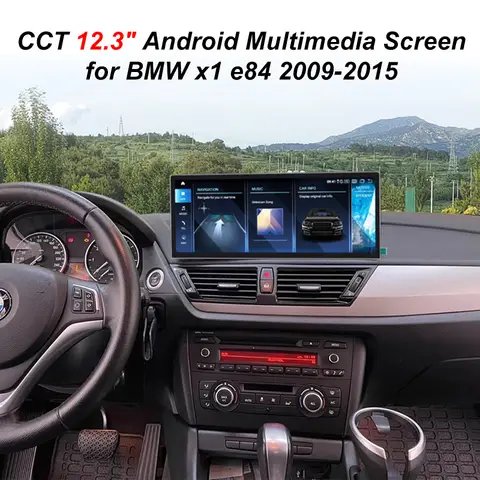 BMW X1 E84용 CCT 올인원 차량용 GPS 네비게이션, 신형 12.3인치 멀티미디어 플레이어, 256GB, 카플레이, HD 1920 안드로이드 스크린, 와이파이, 블루투스