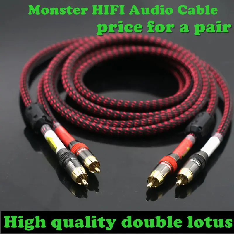 High-quality monster HIFI fever audio cable gold-plated RCA plug signal cable DVD amplifier tube TV audio cable