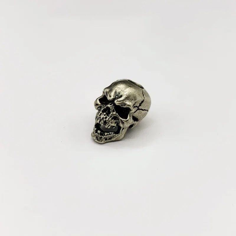 النحاس الجمجمة سكين الخرز Keychain بها بنفسك المفاتيح اليدوية الحبل المعلقات الحلي المنسوجة مظلة حبل Paracord معلقة كيرينغ