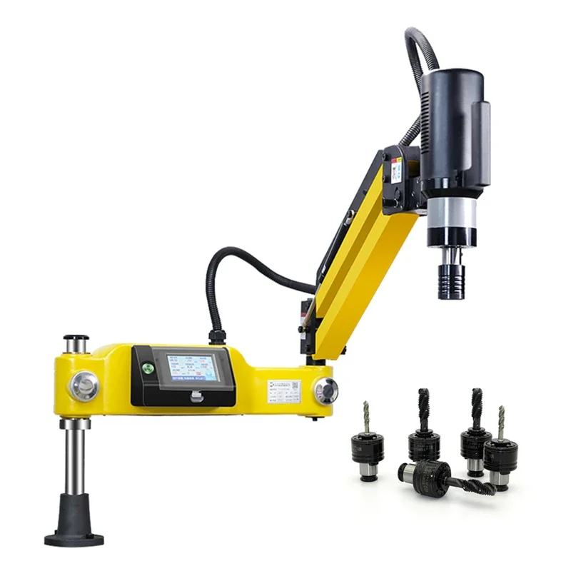 M3-M16 Electric Tapping Machine Servo Motor Electric Tapper Drilling With Chucks Easy Arm Power Tool Threading Machine