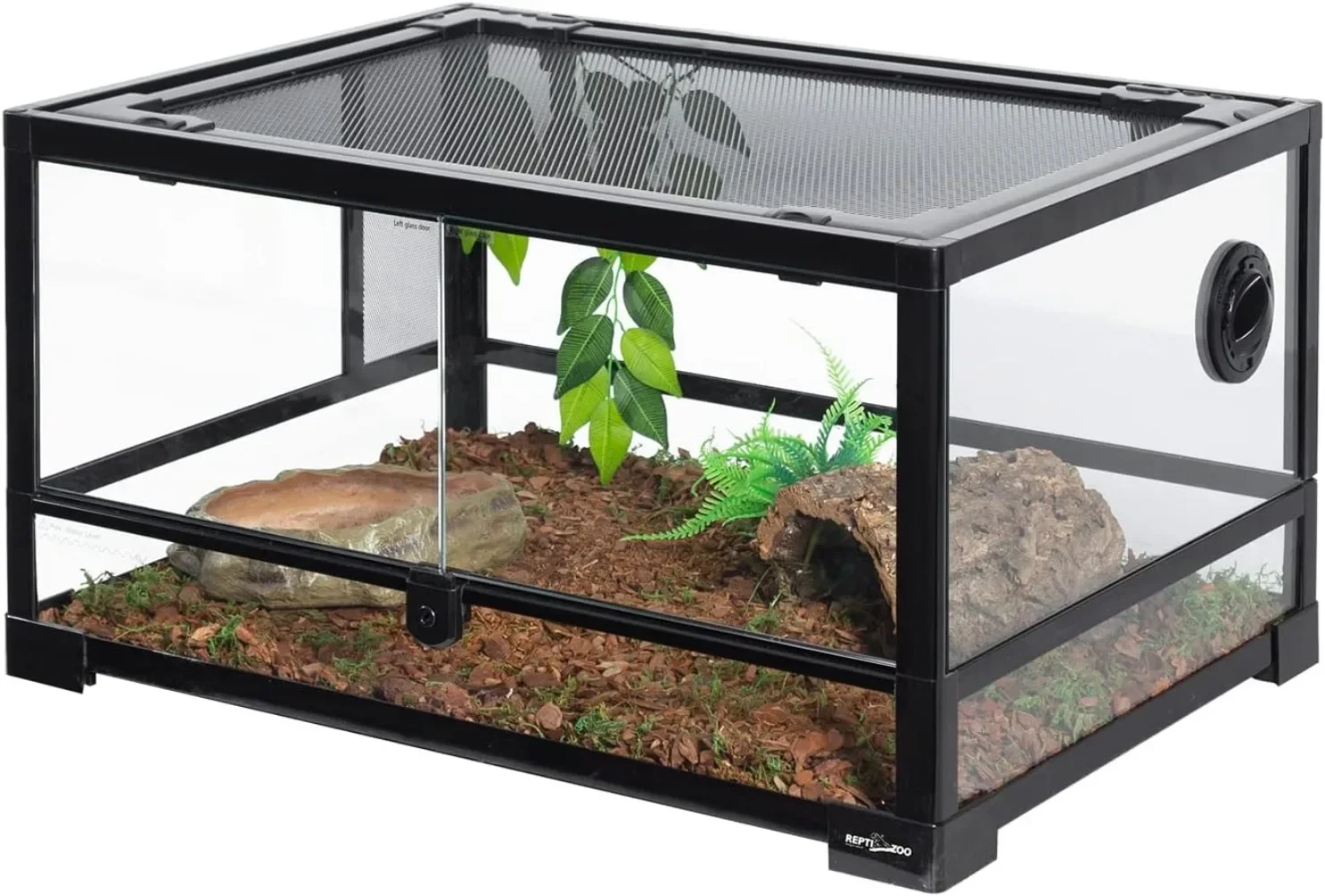 Full Glass 20 Gallon Reptile Tank Front Opening Reptile Terrarium 24