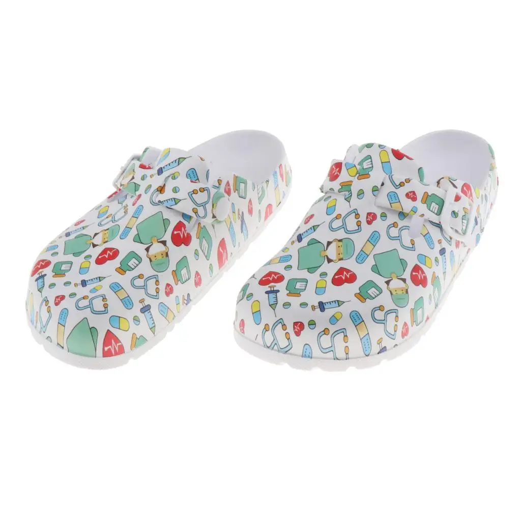 Women's Nurse Nursing Shoes Waterproof Slip-Resistant Clogs Outdoor Slippers