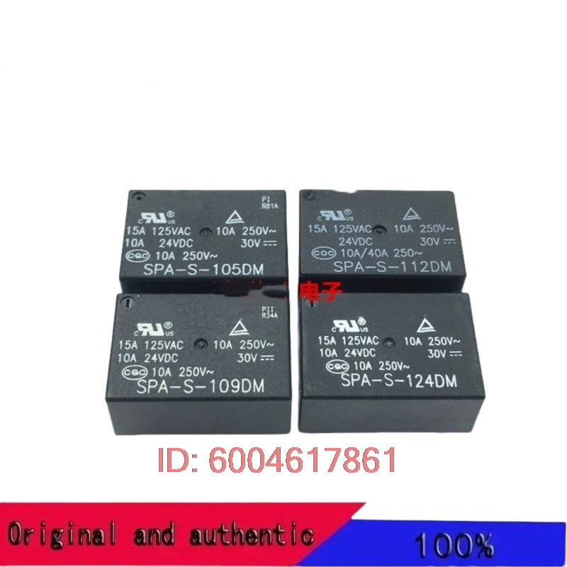 1 unidad, 100% nuevo y original, relé SPA-S-105DM SPA-S-112DM SPA-S-124DM de 4 pines, 5VDC, 12VDC, 24VDC, 10A