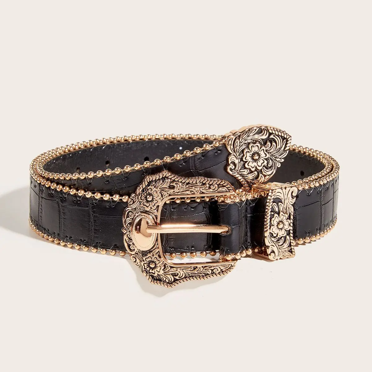 

Belt Women's American Retro Decorative Skirt with Suit Ins Style Personalized Belt Subculture Black Belt Belt for Women