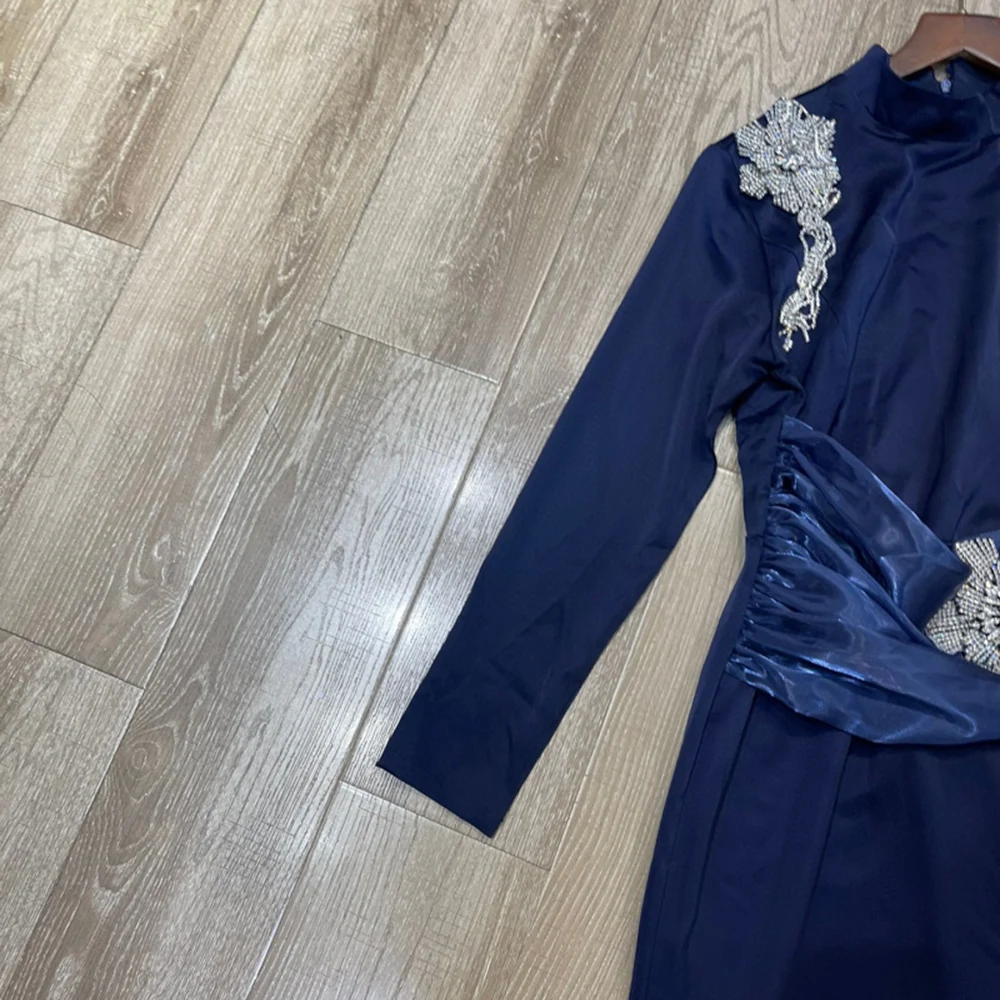 فساتين تنحيف بمزاجية من TWOTWINSTYLE للنساء برقبة دائرية وأكمام طويلة مزينة بفستان أنيق طراز أنثى KDR545284 #4