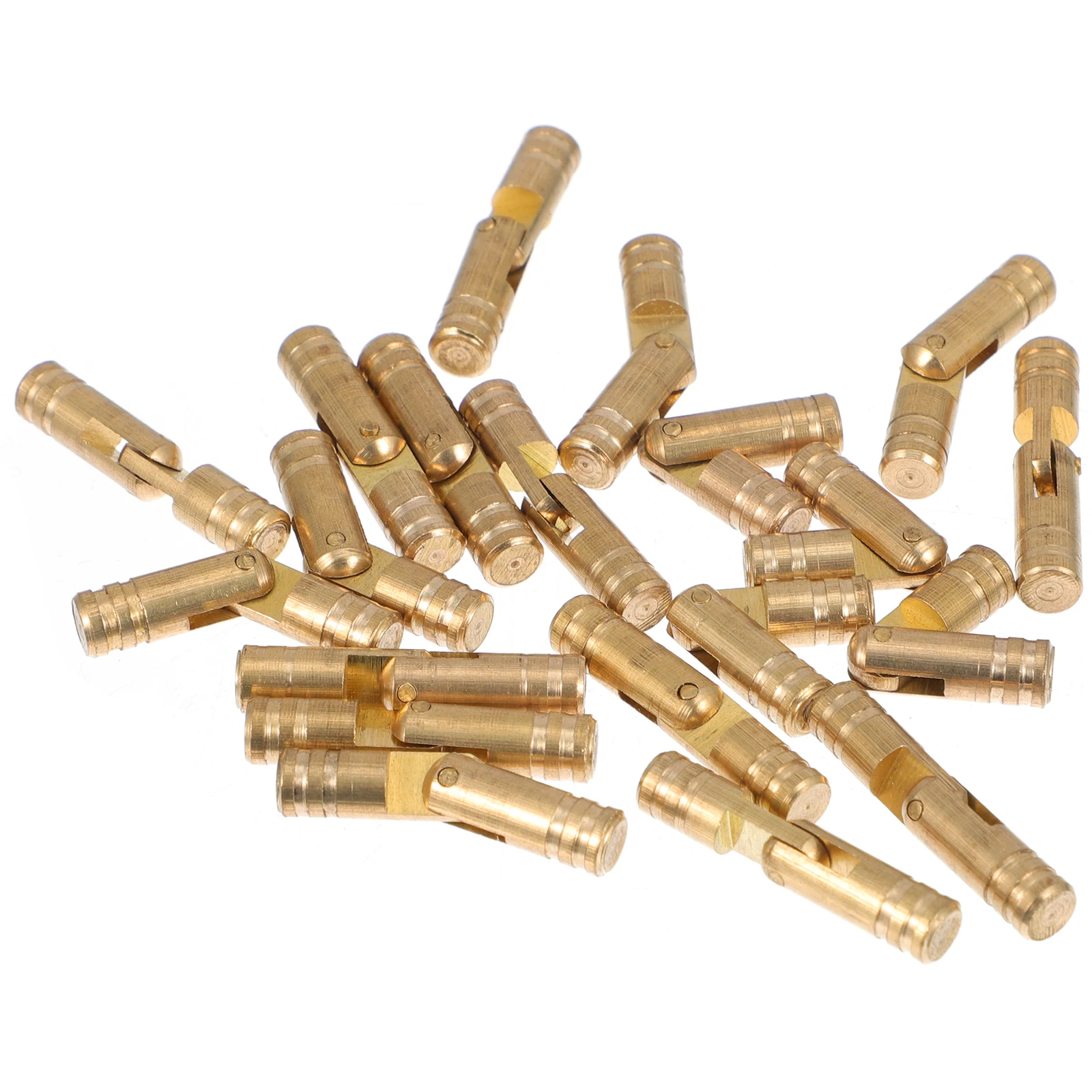 

20 Pcs Copper Cylindrical Hinges Small Jewelry Box Concealed Golden Hidden Sturdy Durable Smooth Retro Suitable Hardware