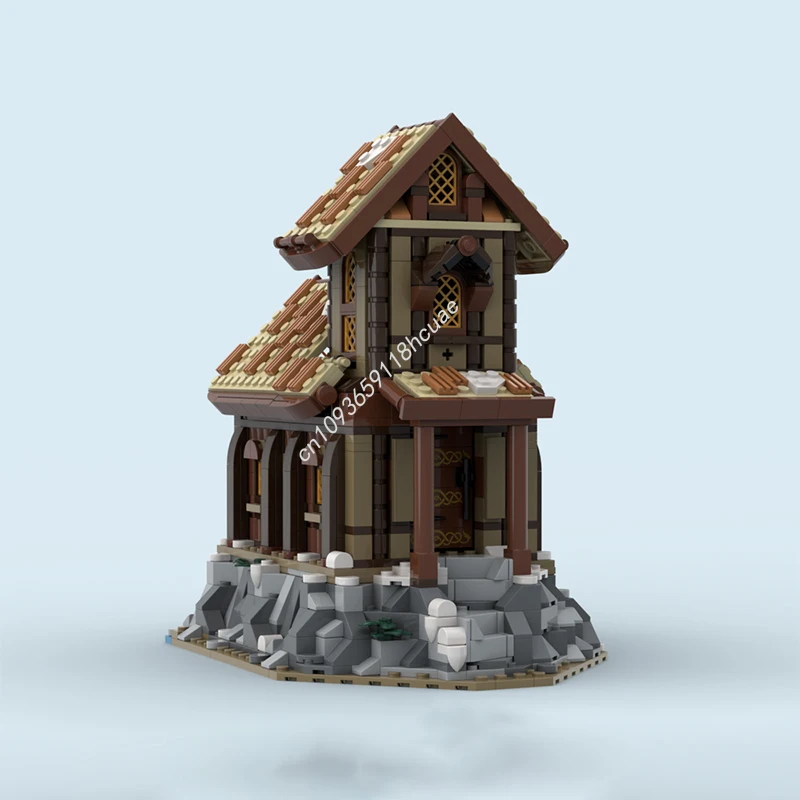 

1077pcs MOC Chapel Solitude Castle Model Building blocks Assemble Birthday creative DIY toys idea Christmas gifts