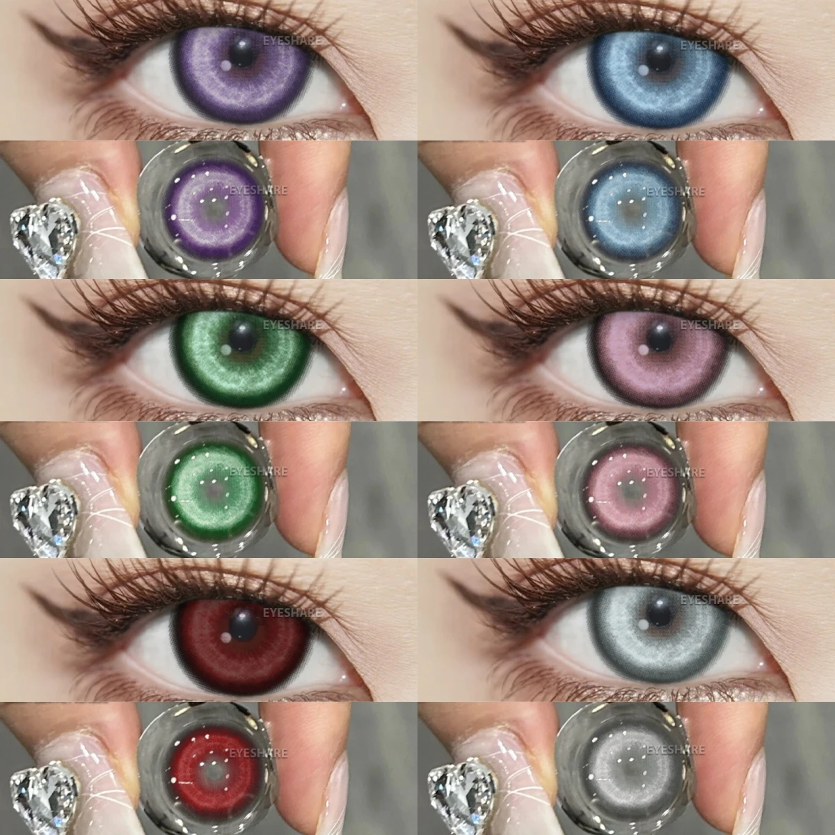 EYESHARE Neue Cosplay Farbe Kontaktlinsen Halloween Schönheit Make-Up Linsen Blau Lila Augen Kontakt Anime Rote Linsen Schnelle Lieferung