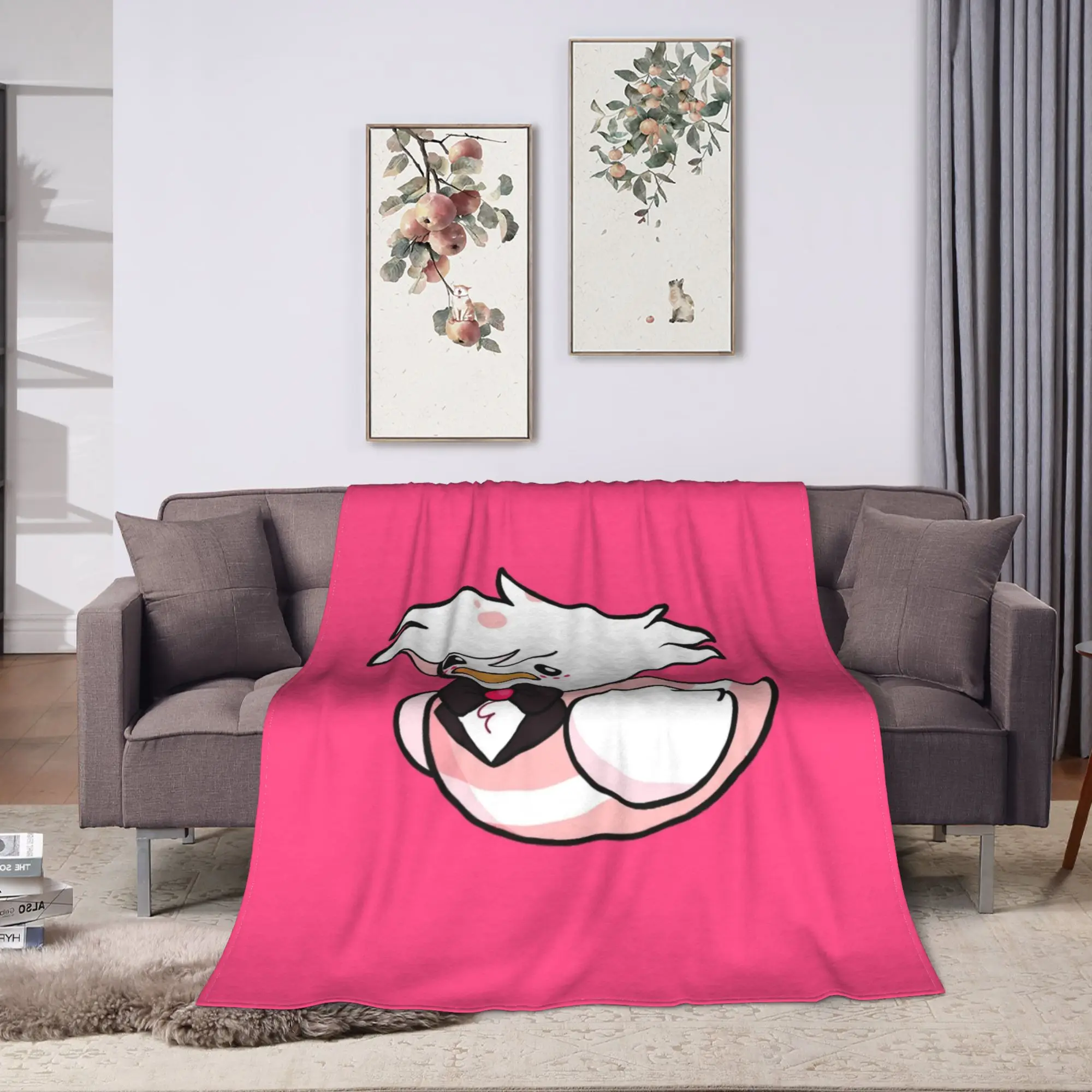 Angel Dust Rubber Duck Hazbins Hotels Blankets Flannel Spring/Autumn  Multi-function Ultra-Soft Throw Blanket for Sofa Car Quilt
