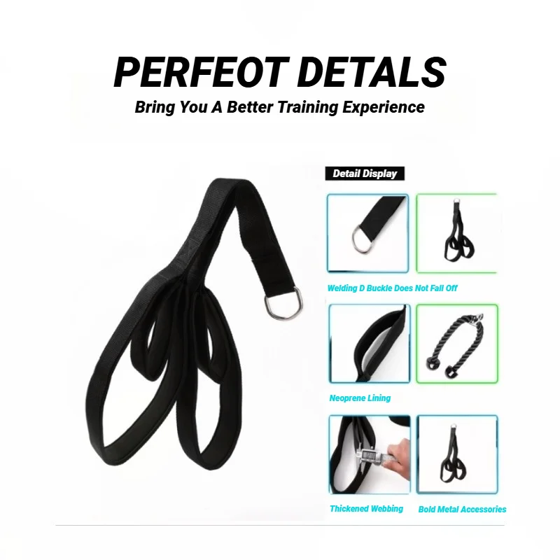 Pulldown Attachment Machine Accessories Adjustable Tricep Rope Bicep Training Equipment Heavy Duty Home Gym Strength Workout