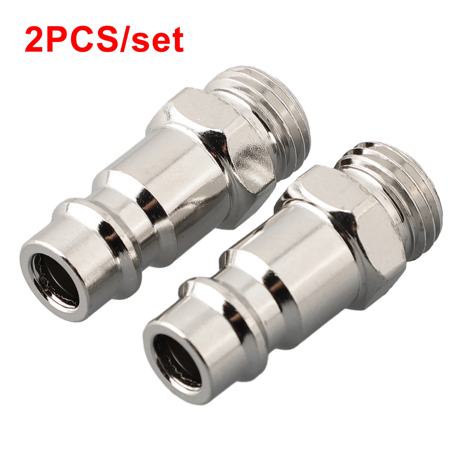 

2pcs 1/4" Male Thread Air Compressor Hose Quick Coupler Plugs Sockets Connector Fitting Euro Quick Connect Release Fittings