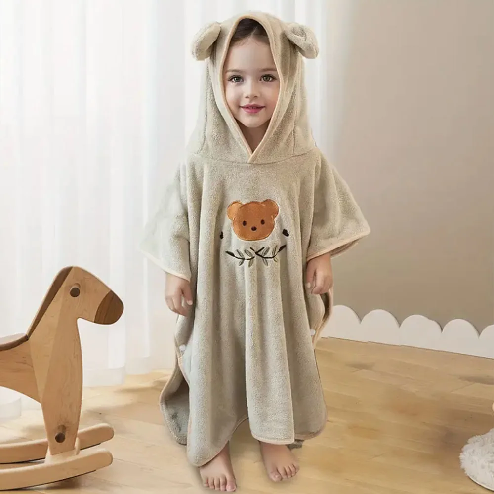 Asciugamano da bagno per bambini |   Asciugamano da bagno per bambini ricamato personalizzato |   Per 3-6 anni |   Morbido e caldo con cappuccio assorbente