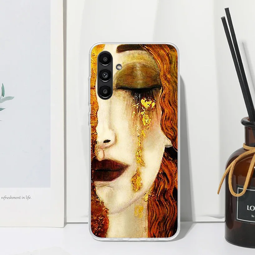 Kiss by Gustav Klimt Desig Phone Case For Samsung Galaxy A15 A25 A35 A55 A14 A24 A34 A54 A13 A23 A33 A53 A12 A22 A32 A52 A05S A0