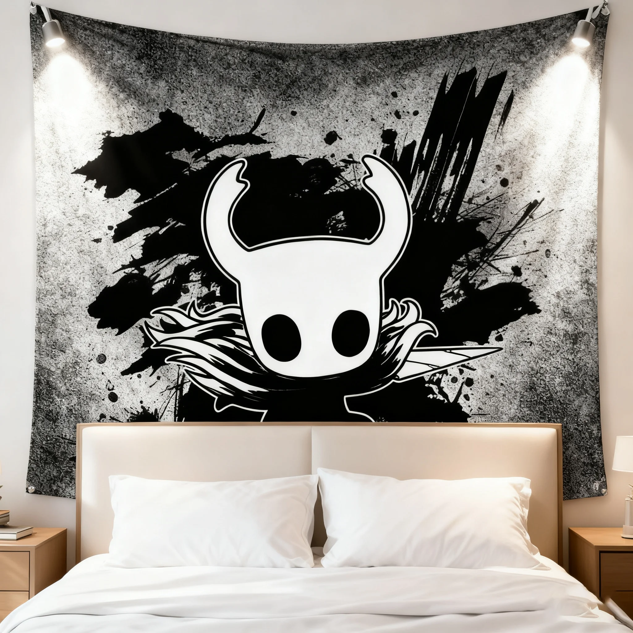 نسيج كارتون هولو نايت - بوليستر قابل للغسل بأحجام مختلفة ديكور لغرف المعيشة/غرف النوم/هدايا الأصدقاء