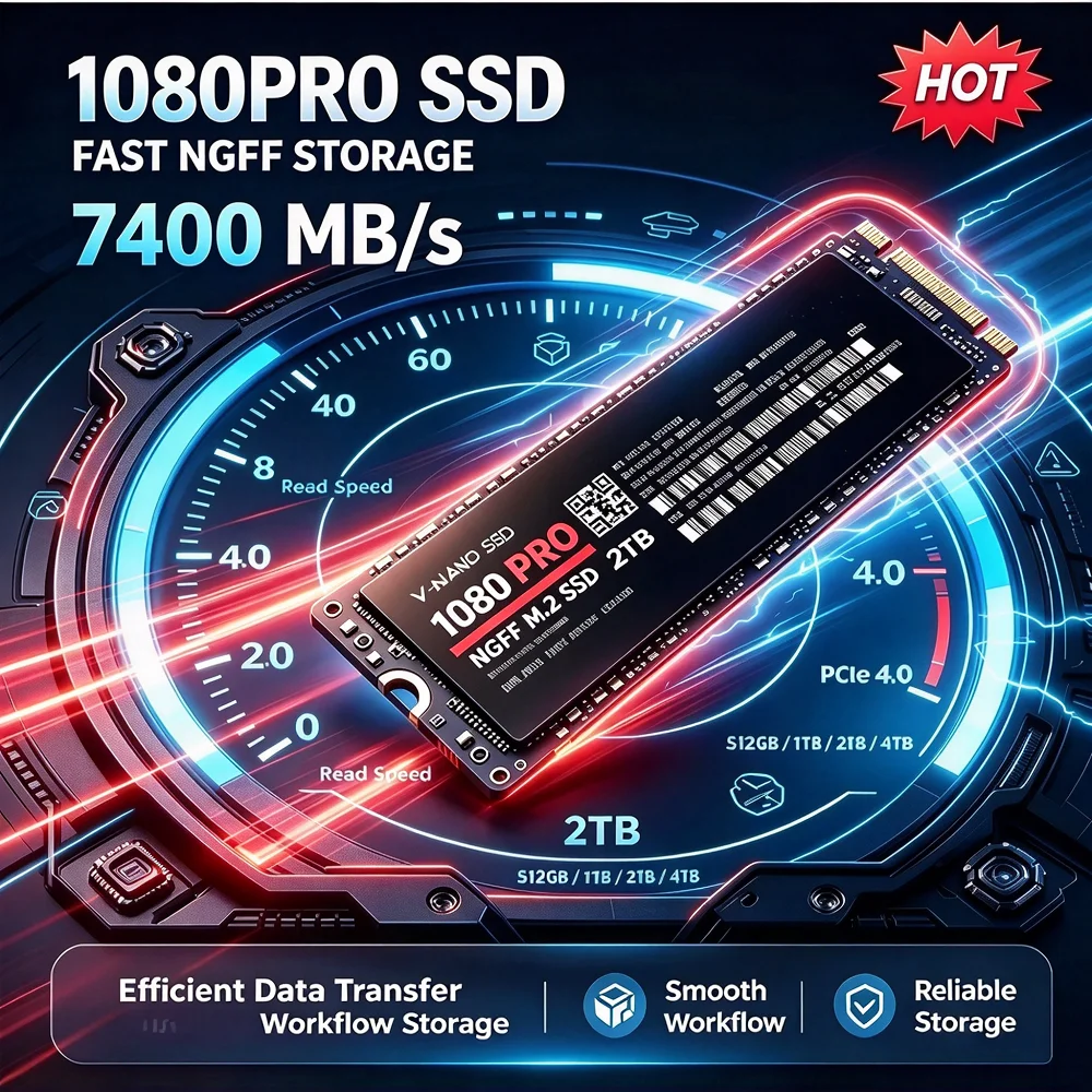 Original 1080PRO M.2 NGFF SSD 1TB 2TB 500GB Interne Solid-State-Festplatte Hochgeschwindigkeits-Festplatte für Gaming-Laptop Desktop Notebook