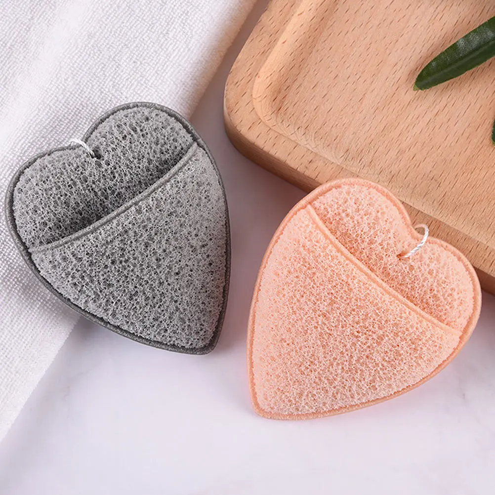 

2pcs Face Washing Puff Sponge Cleansing Tool Soft Reusable Gentle Skin Care Exfoliating Pad Makeup Remover