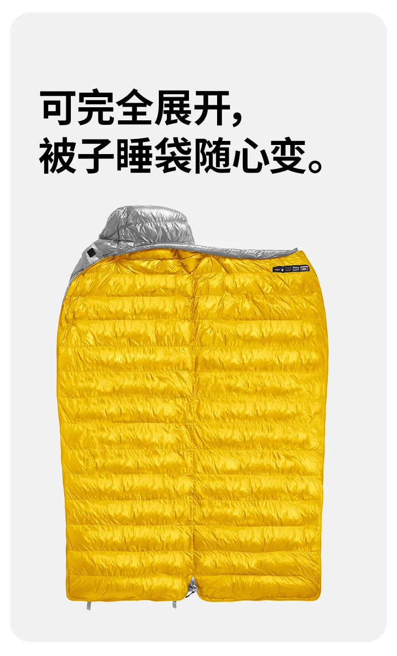 Naturehike CW400 Entendaunenschlafsack Outdoor Winter Camp 650FP Warmhaltende Kapuze 20D Nylon Umschlagschlafsack NH18C400-D – Detail 3