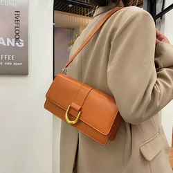 Torebki damskie na ramię z pojedynczym ramieniem torebki na co dzień Crossbody w nowym stylu podwójny pasek na ramię modne torby ze skóry Pu jednokolorowe torby