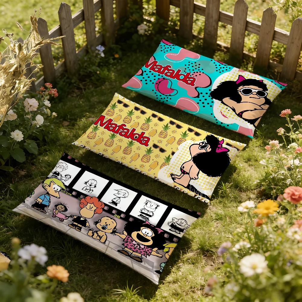 M-Mafalda-a cute cushion cover Rectangle Pillow Cover Home Sofa living Room Dorm bedside hogar Pillowcase party gift