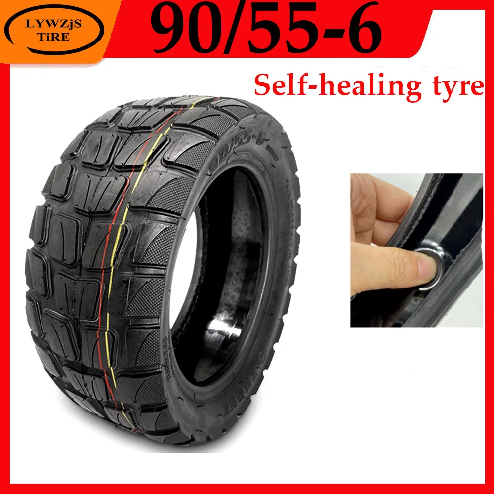 90/55-6 TUOVT Self-healing Tubeless Tyre 10 Inch Jelly Glue Prevents Puncture Vacuum Tire for Electric Scooter Parts