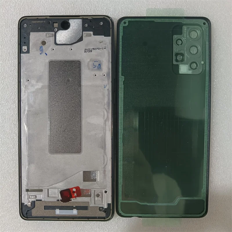 Carcasa Completa para Teléfono + Marco Central + Tapa Trasera de la Batería + Lente de Cámara para Samsung Galaxy A72 4G A725
