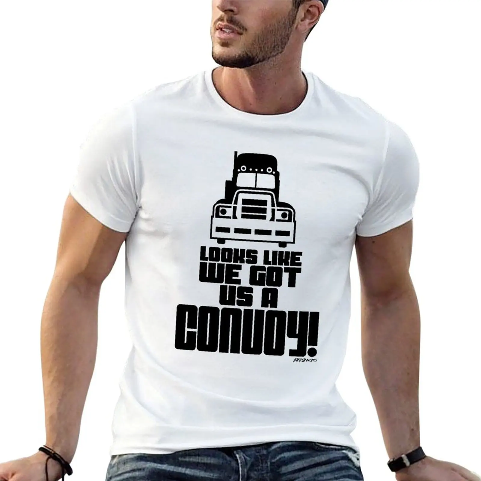 Looks Like We Got Us A Convoy! T-Shirt Relaxed Fit Casual Short Sleeve Top