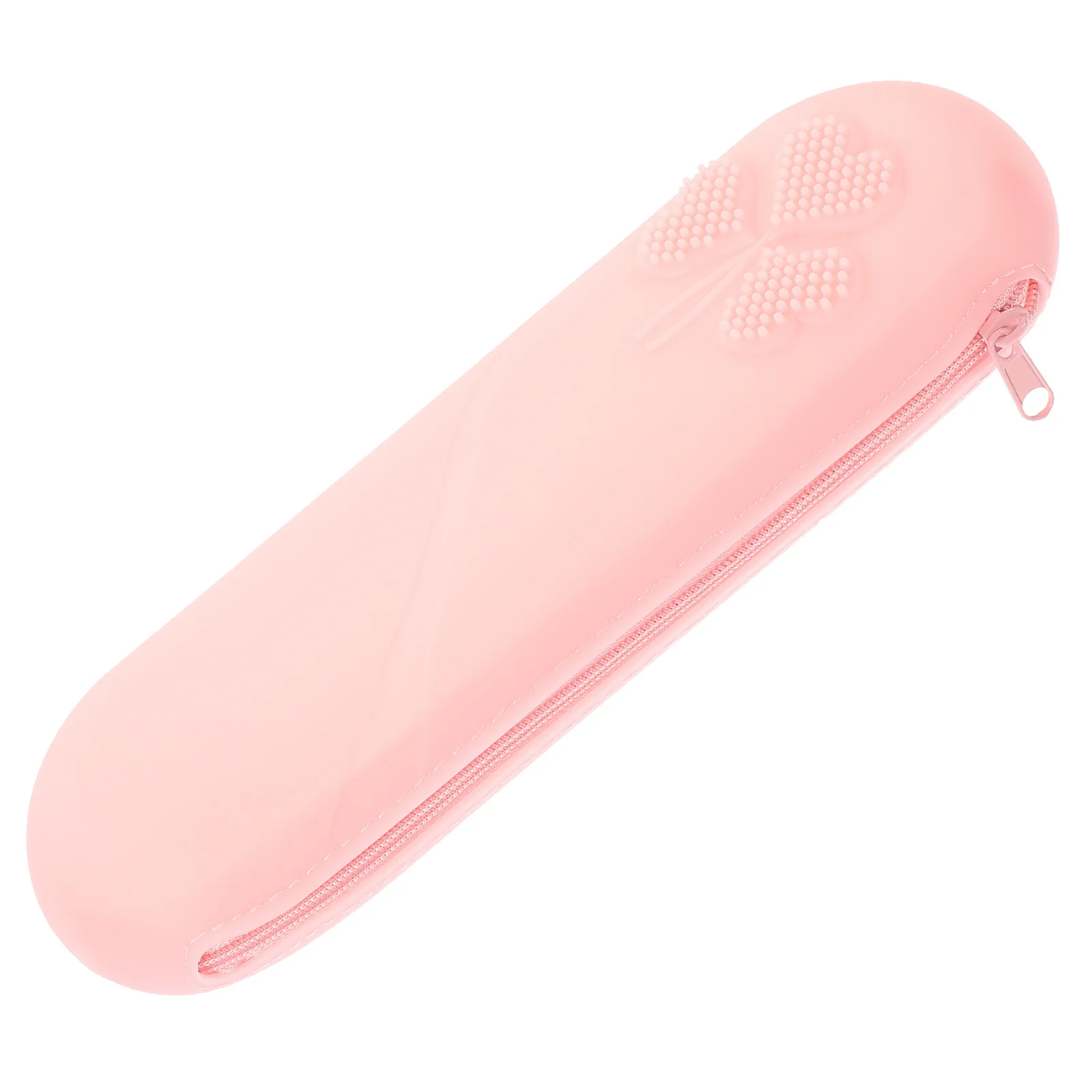 

Silicone Makeup Brush Case Travel Tool Bag Zipper Design Long-Lasting Supple Material for on-The-Go Organization