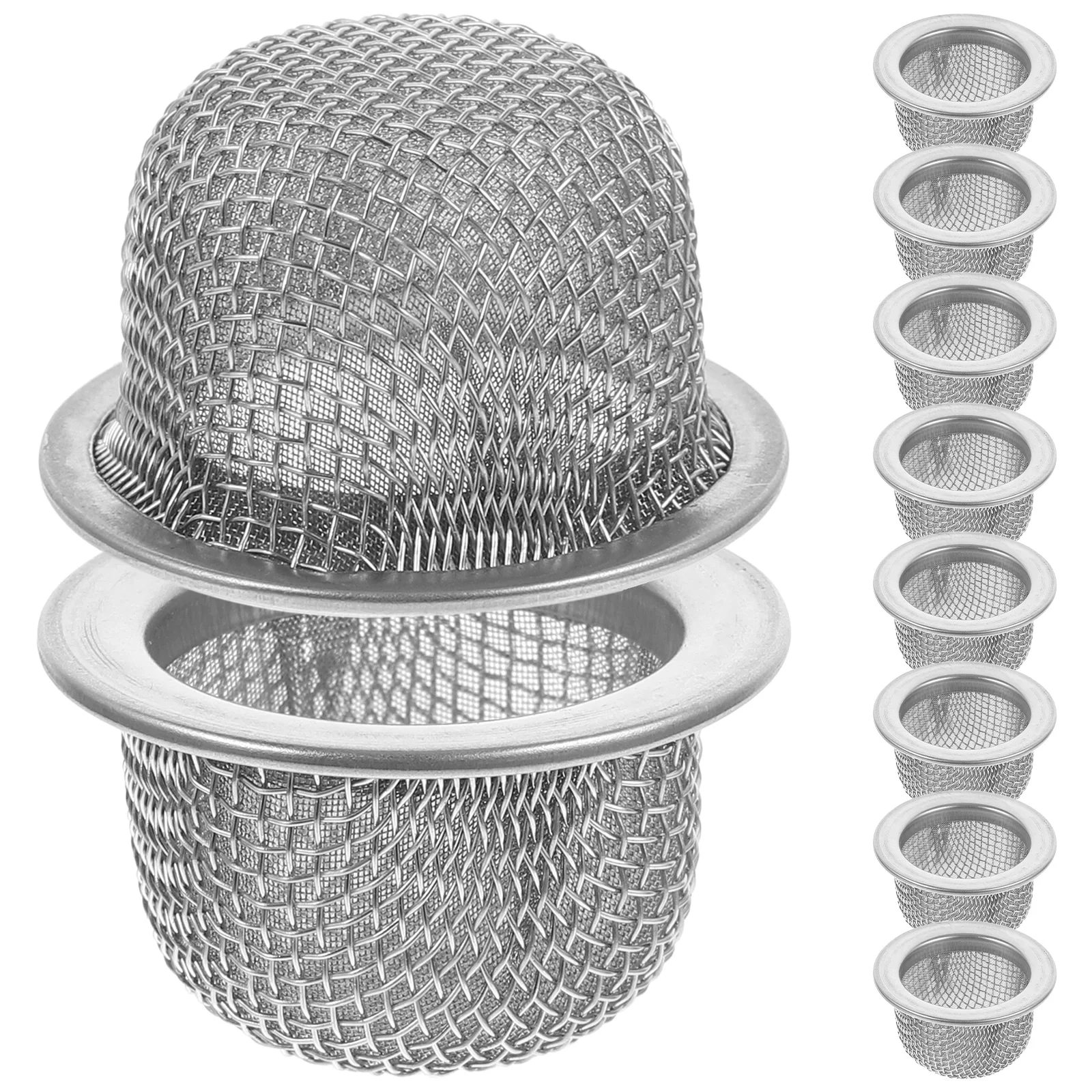 

10 Pcs Mini Cocktail Mesh Beverages Tea Strainers for Loose Stainless Steel Bar Drink