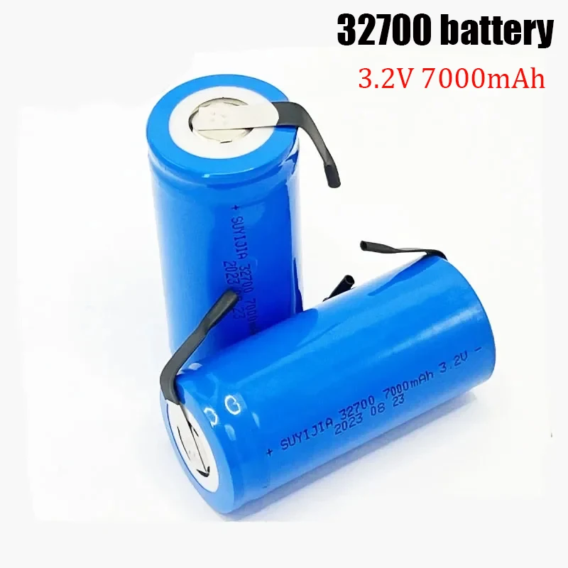 1-10pcs 3.2V 7000mAh Lifepo4battery 32700 rechargeable battery 35A continuous discharge high power battery with DIY nickel sheet