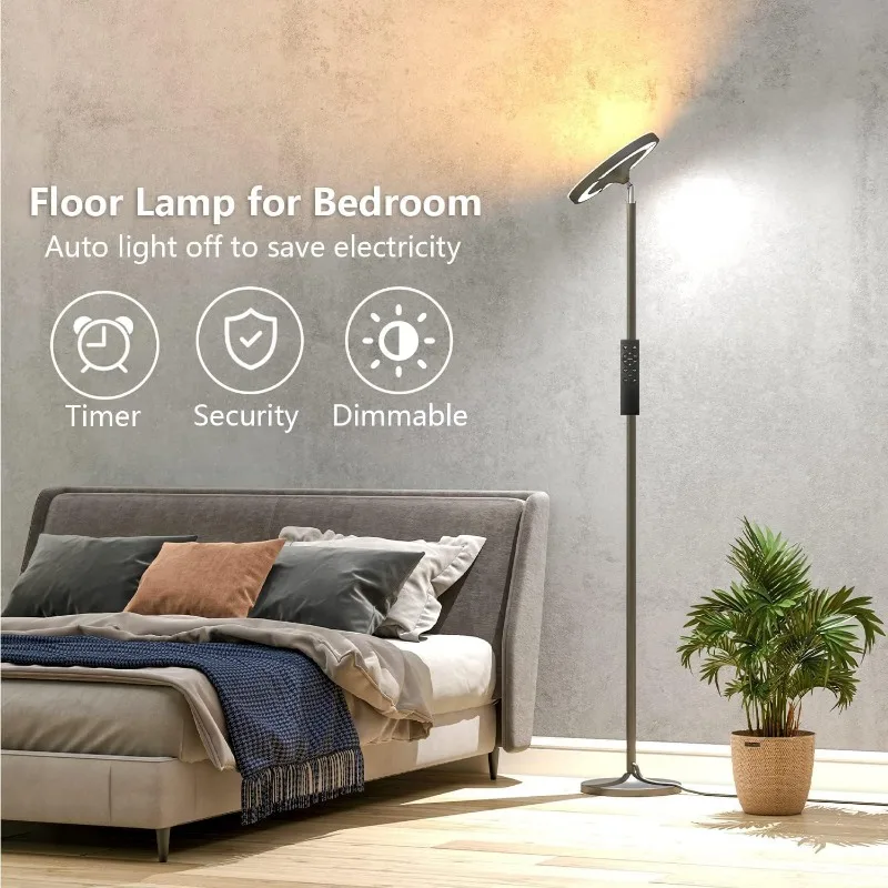 Double Side Lighting Led Floor Lamp with Remote Smart App 36W/2600LM Bright Tall Standing RGB Floor Lamp Angle Multicolor