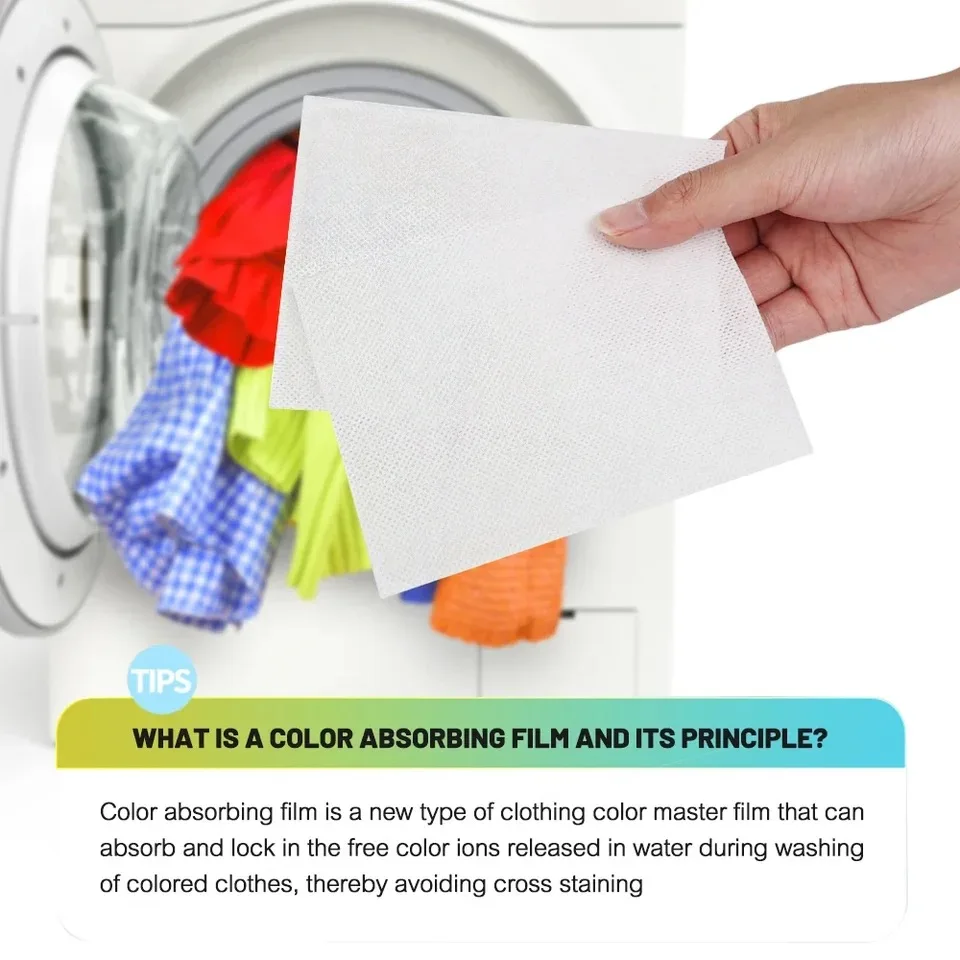 Color Catcher Sheet In Washing Machine Proof Color Absorption Paper Anti Dyed Cloth Laundry Mixed Washing Anti-fading Color