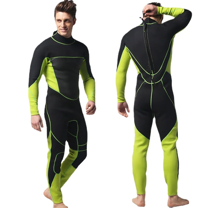 Men 3mm Neoprene Full body Diving Suit Neoprene Swimming Wetsuit Surf Triathlon One-piece Diving Wetsuit Wet Suit Swimsuit