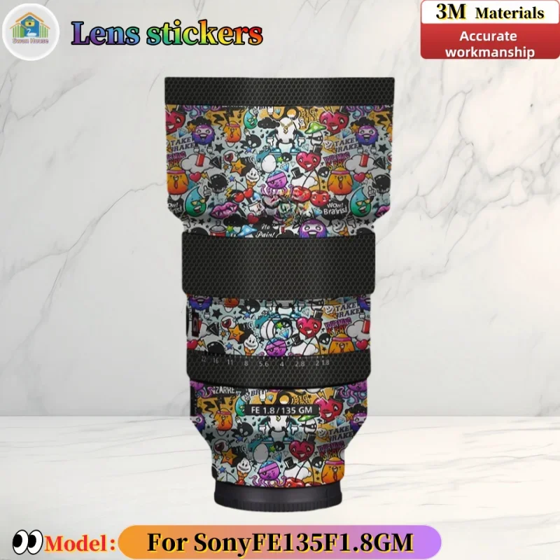 For Sony FE135F1.8GM Camera lens sticker, DIY skin, Precision tailoring wear-resistant protective film