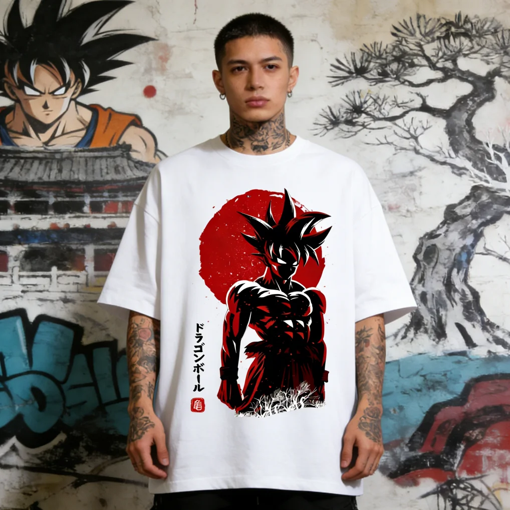 Dragon Ball Goku Anime Printed T-shirt Men's and Women's T-shirt Men's Top Sports T-shirt Men's T-shirt Summer Tee 2026 New