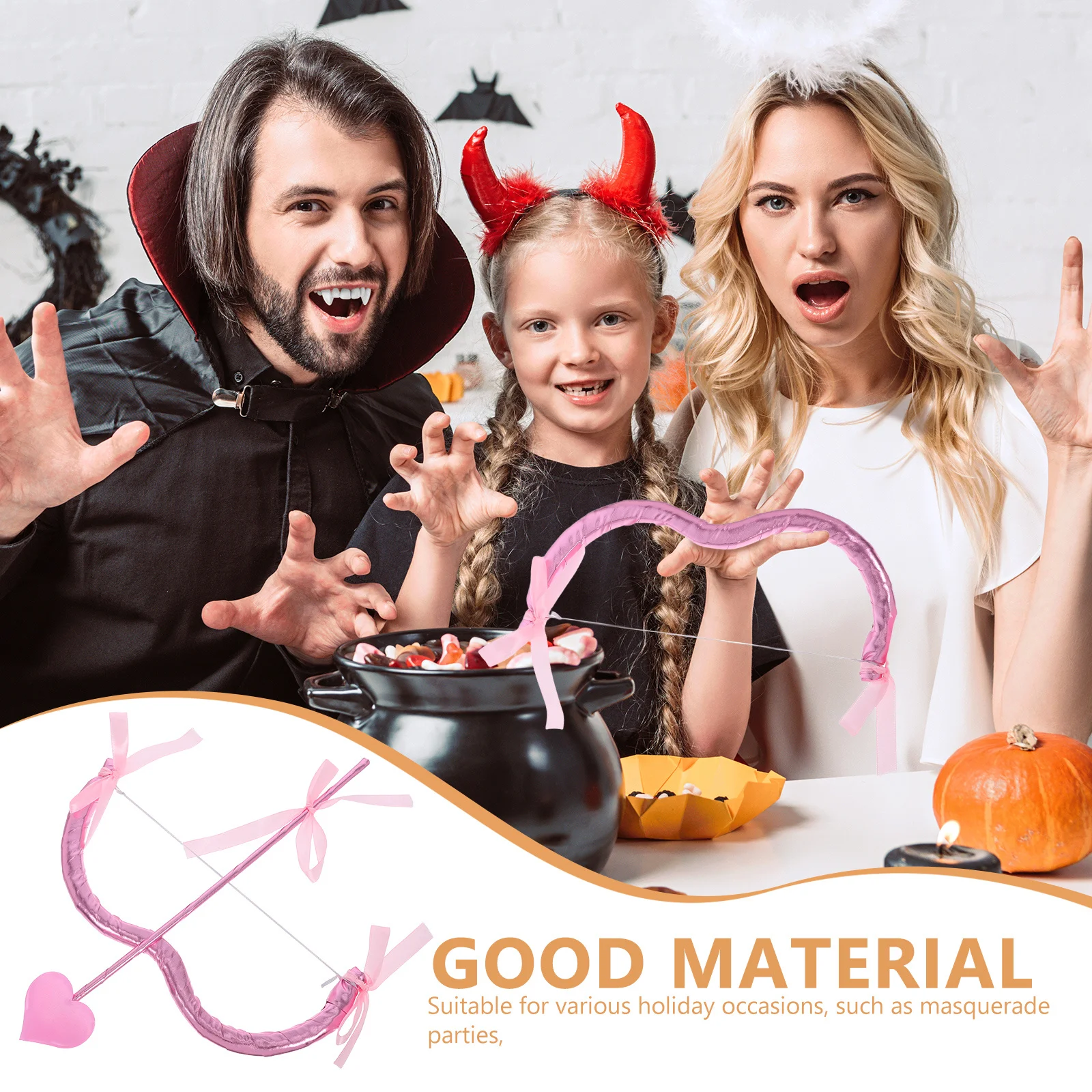 Oggetti di scena per cabine fotografiche di San Valentino Set di accessori Cupido per coppie Festa di Halloween Natale Cosplay Tiro con l'arco Decorazioni per eventi a tema