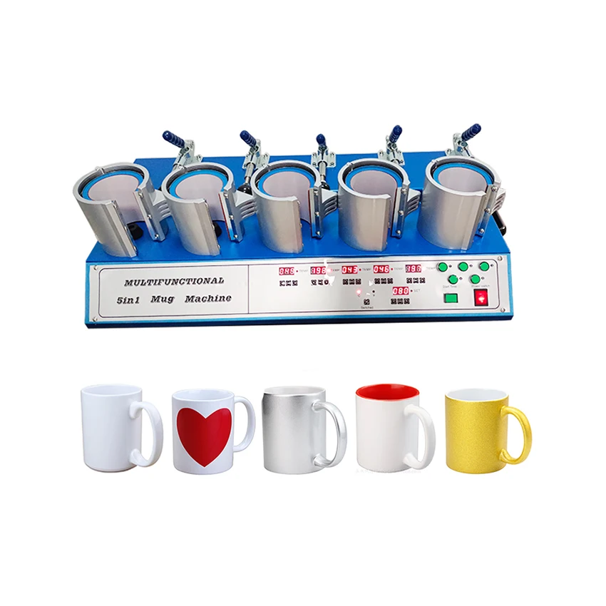 5-in-1 for Ceramic Cup and Cups for Printing on Paper and Plates